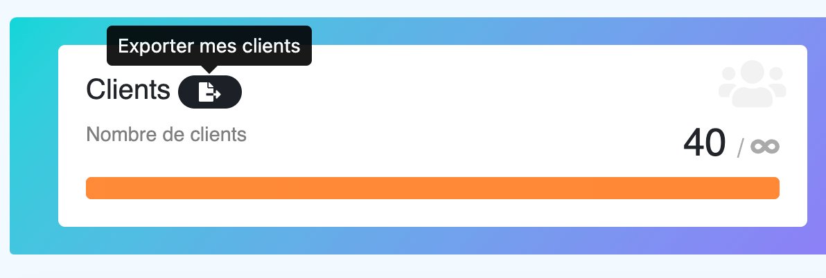 Export de la liste des clients